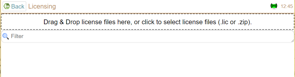 Licensing Page